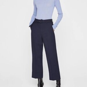 Club Monaco Enamel Ring Belt Pants, Navy size 0, NWT.